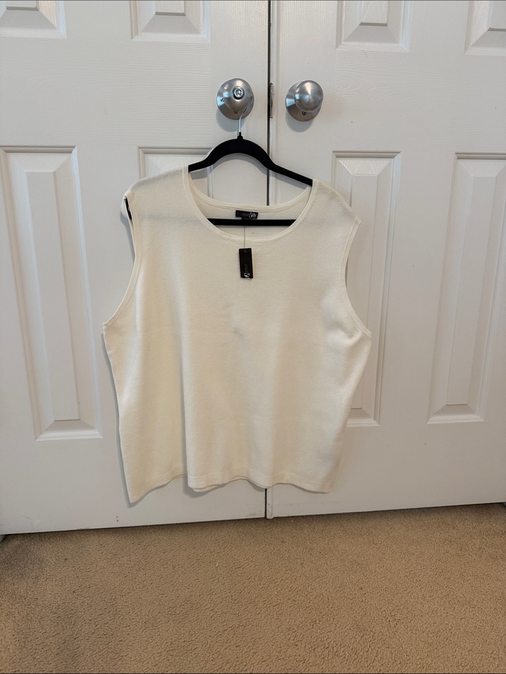 East 5th Ivory Sleeveless Knit Tank